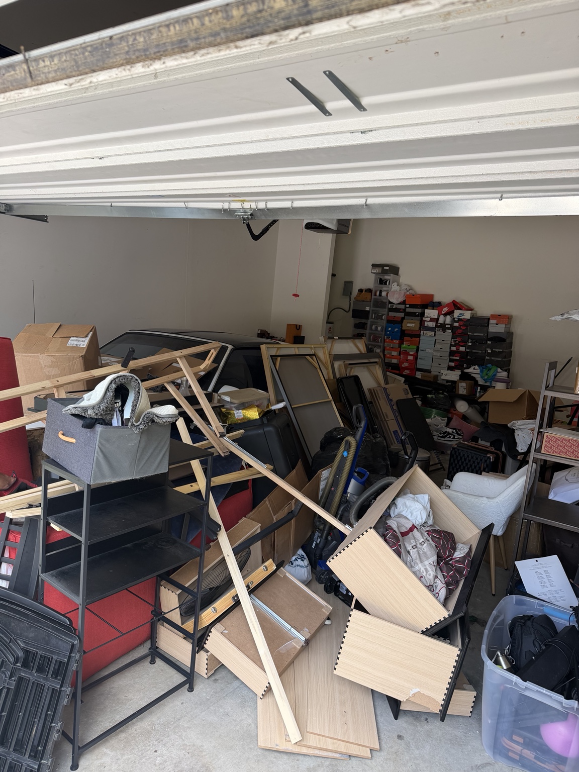 Garage cleanout before service