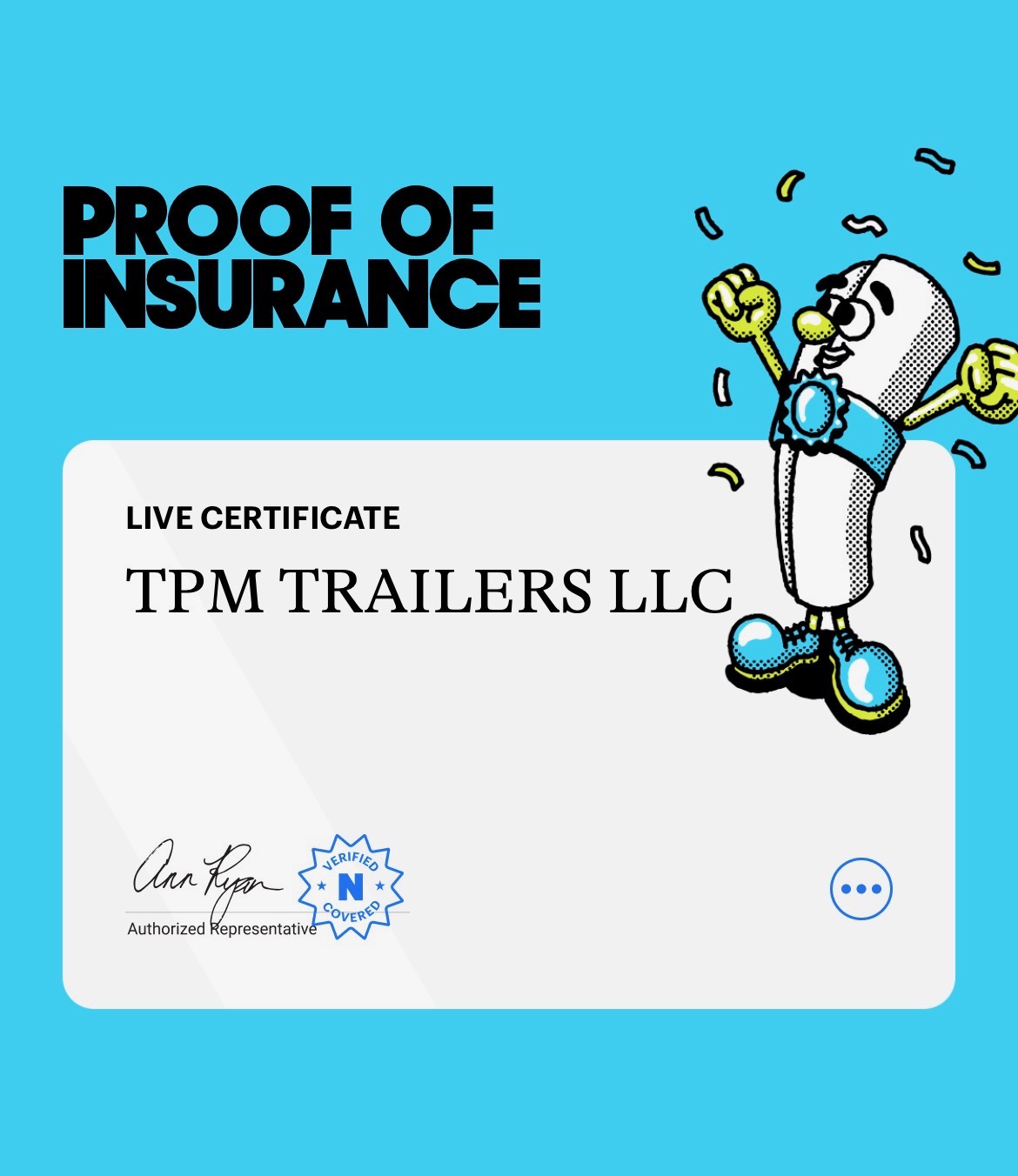 TPM Trailers proof of insurance