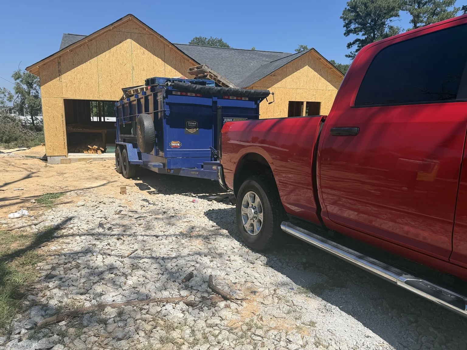 TPM Trailers truck and dump trailer at a large Georgia construction project