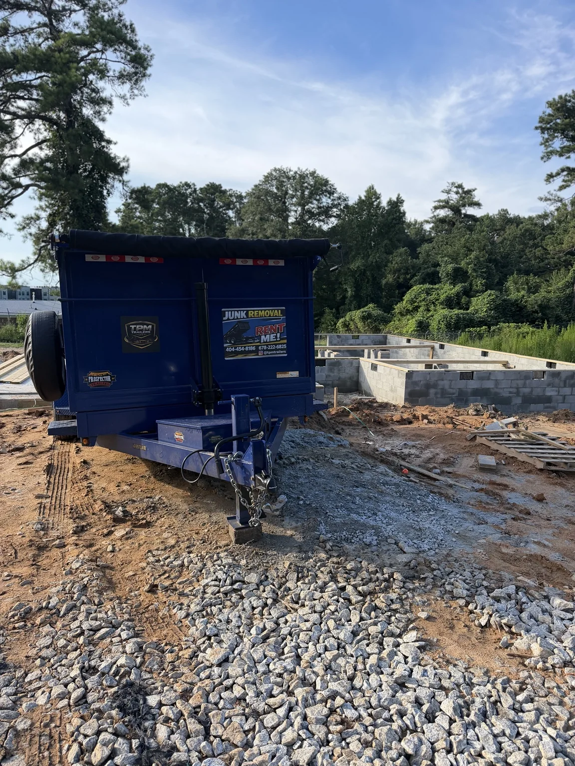 Front view of TPM trailer at Douglasville construction site